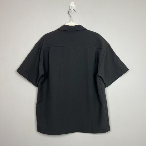 Vintage Morbid Threads Gray Button Up Men’s Medium Black Flames Goth Y2K 90's - Picture 5 of 5